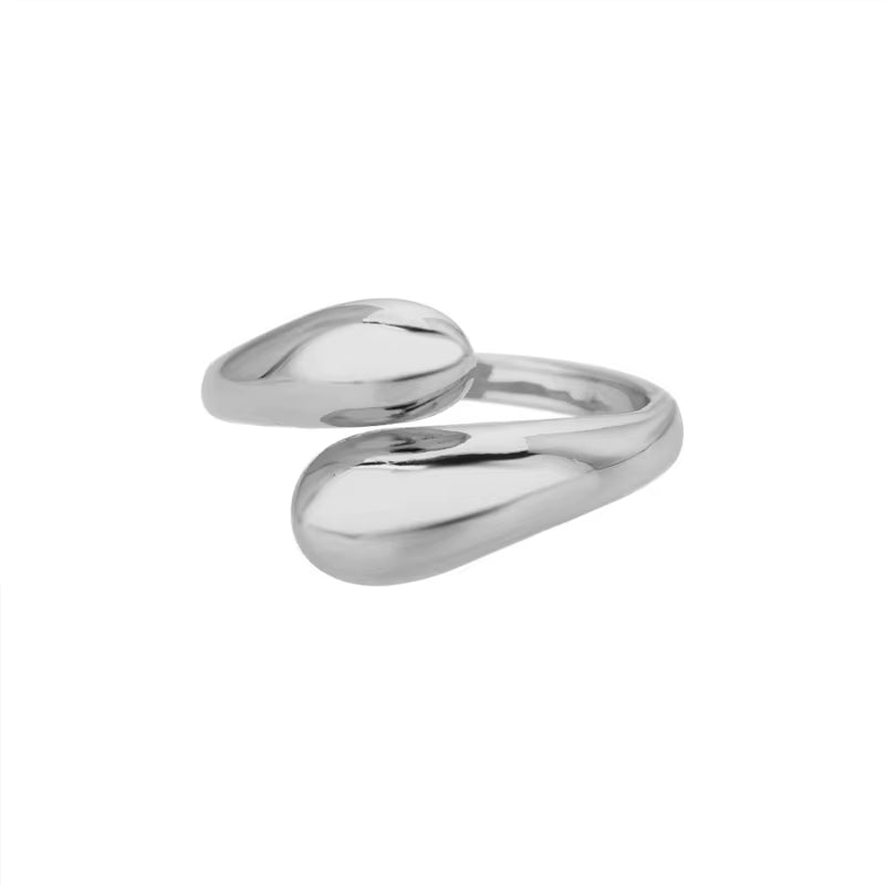Fashion Star Rings for Women Stainless Steel Gold Color Zircon round Irregular Adjustable Ring Femme Wedding Jewelry Gift Bff