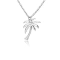 Coconut Palm Tree Necklace for Women Dainty Stainless Steel Palm Necklace Bohomian Jewelry Summer Ocean Beach Accessories