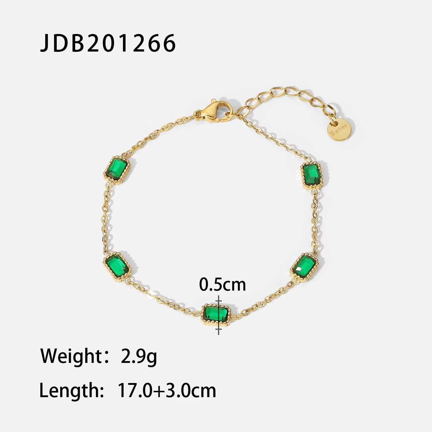 Maximalist Dipped with Cubic Zirconia Gemstones Stainless Steel Bracelet for Women Jewelry Gift Bracelet Waterproof Jewel