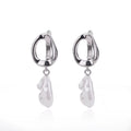 Zircon Pearl Earrings for Women 2023 Trending Stainless Steel Gold Color Drop Earring Wedding Party Luxury Jewelry Bijoux Femme