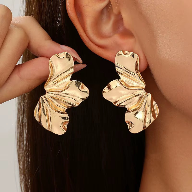 Fashion Stainless Steel Chunky Knot Earrings for Women Vintage Simple Multi-Layer Circle round Drop Earrings Punk Jewelry Gifts