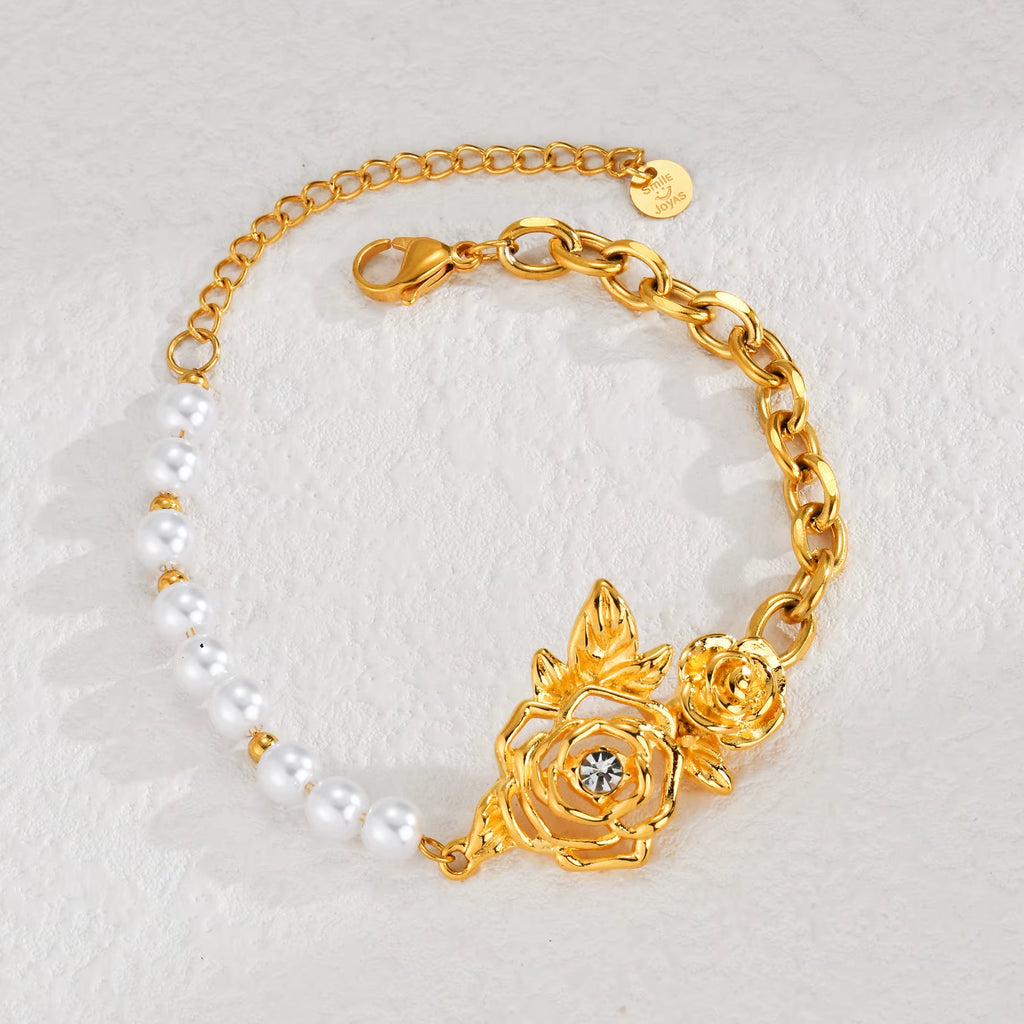 Popular Stainless Steel Star Moon Sparkling Zircon Bracelet Geometric Double Layer Bracelet Party Gift Fashion Women Jewelry