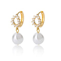 Zircon Pearl Earrings for Women 2023 Trending Stainless Steel Gold Color Drop Earring Wedding Party Luxury Jewelry Bijoux Femme